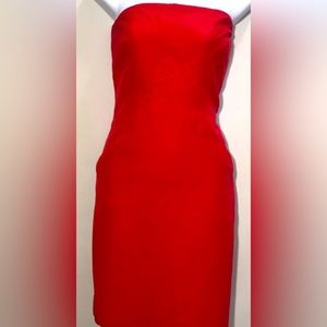 Ann Taylor 
Strapless Red Dress
Size 6
